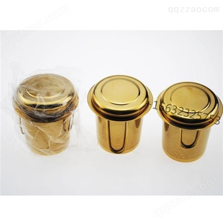 安平瑞申标准不锈钢硅胶把手茶叶过滤器金色创意泡茶神器尺寸定制产品
