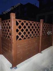 设计别墅庭院防腐木 塑木围栏 实木栏杆 花园木门