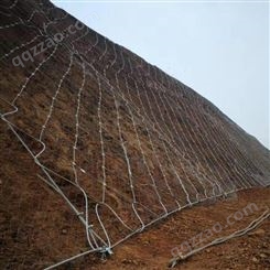 高速公路山体主动防护网 景区滑坡柔性钢丝绳网 矿山支护菱形