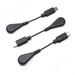 Micro USB头转4.0电极母扣中频连接线 安卓理疗导联线 按扣线