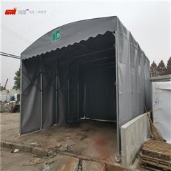 伸缩雨棚推拉大蓬搭建 移动的雨棚钢架维修 订做太仓浮桥活动雨棚