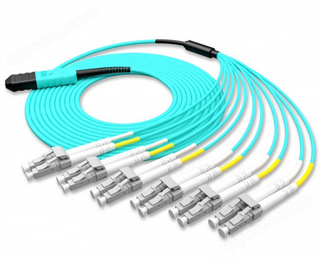 MPO万兆多模OM3光纤跳线 MPO-12芯LC