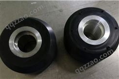 铁件包胶 铝芯耐磨橡胶包胶轮 聚氨酯滚轮 摩擦轮承重轮耐磨防滑