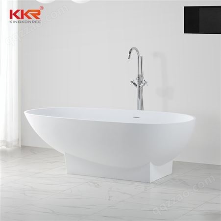 KKR 直供 特色民宿酒店浴缸 北欧 纯白色 亚克力人造石浴缸