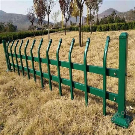 锌钢草坪护栏 绿化带U型栏杆 折弯耙子型围栏 丰卓