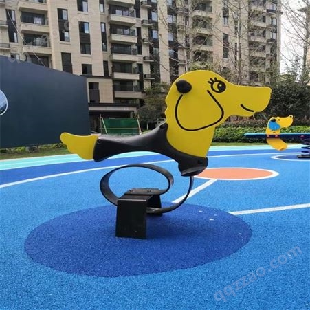 户外小区公园弹簧卡通摇摇乐 感统训练游乐场塑料PE板攀爬架木马 博美