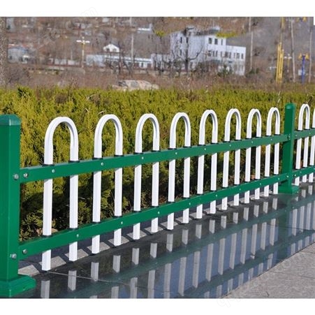 锌钢草坪护栏 绿化带U型栏杆 折弯耙子型围栏 丰卓