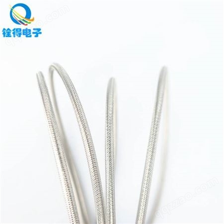 铨得供应304不锈钢弹簧管编织网 钢丝0.04mm不锈钢编织带