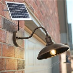 美式简约复古太阳能分体户外壁灯门口阳台露台灯室外防水照明灯具