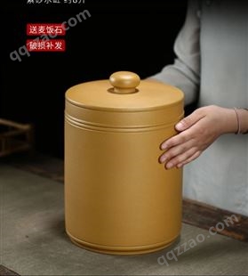 宜兴紫砂水缸泡茶储水罐家用陶瓷过滤茶缸小号抽水净水缸茶水桶