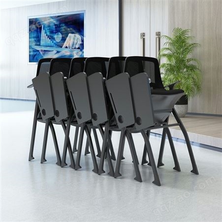 折叠培训椅加小桌板会议椅带写字板桌椅一体会议室折叠椅培训椅子