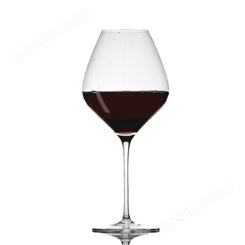 水晶玻璃勃艮第红酒杯大号黑领结高脚杯勃艮第葡萄杯厂家批发logo
