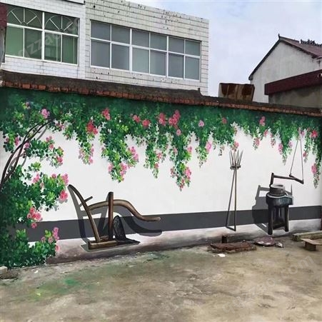 壁画墙体彩绘 室内外彩绘 文化墙手绘  防日晒 防雨淋