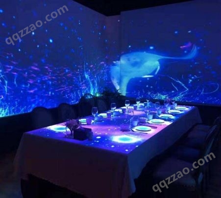 全息投影餐厅 5D互动餐吧 沉浸式裸眼3d 光影宴会厅酒店KTV酒吧