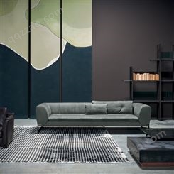 意式baxter真皮沙发羽绒异形轻奢客厅整装极简组合转角科技布沙发