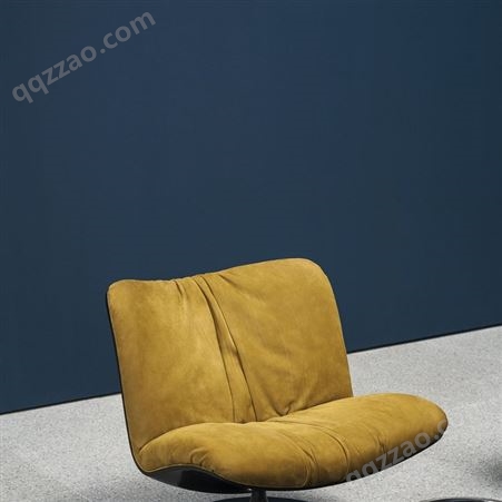 现代轻奢baxter复刻沙发意式极简单人沙发椅进口头层真皮休闲单椅