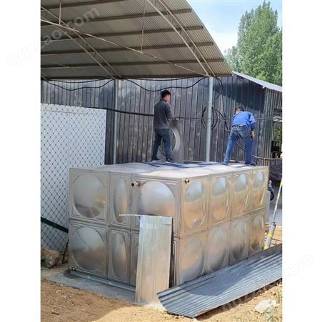 304不锈钢消防水箱150吨生活饮用水池定制水塔保温水罐 吴江供水