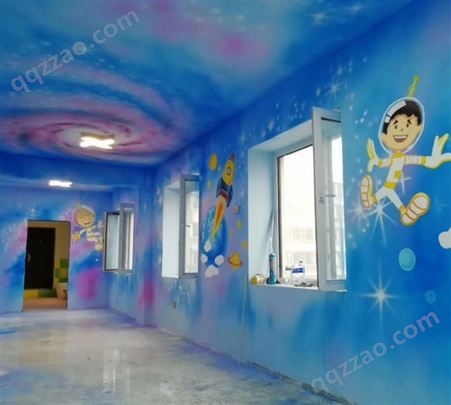 游乐场墙面涂鸦 儿童乐园卡通彩绘 墙绘公司 劲美制作 美观时尚