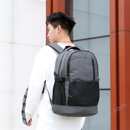 新款男士商务电脑包休闲时尚通勤大高中学生双肩背包可定制ogo