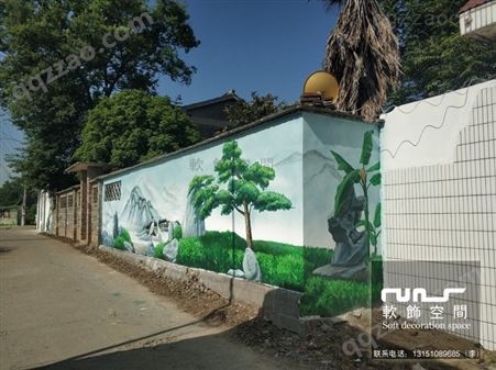 新农村3D立体画、新农村壁画彩绘、美丽乡村文化墙彩绘