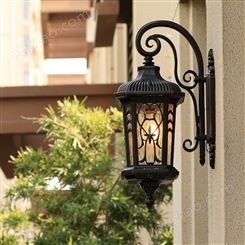联球欧式防水户外花园露台灯LED别墅走廊庭院阳台灯美式室外过道家用大门壁灯